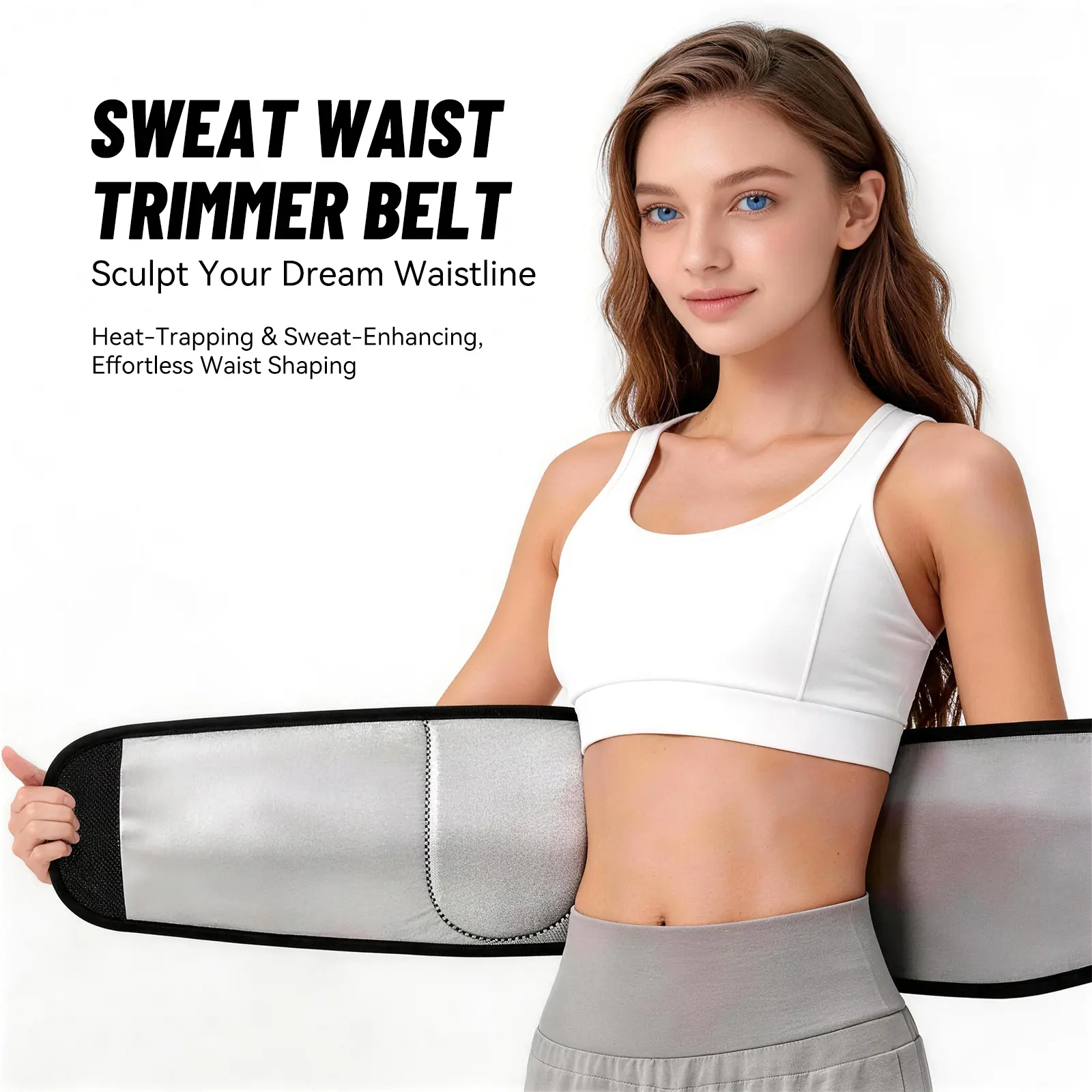 Sports Waist Trainer, Unisex Sweat Waist Trainer, Comfortable Sauna Sweat Belt, Fitness Waist Trainer, Waist Trimmer Cincher, Exercise Waistband, Sports & Outdoor Accessories,High Intensity Training and Gym Wotkouts,#SummerWins#DealsForYouDays