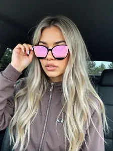 Unisex Simple Style Tinted Lens Sunglasses, Trendy Casual Sunglasses for Everyday Use, Fashion Accessories for Outdoor Activities, Trendy Beach Eyewear