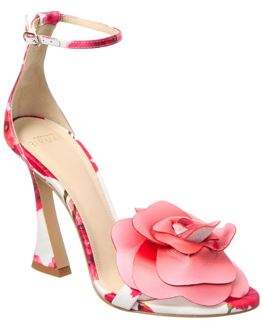 Alexandre Birman Dahlia Satin & Leather Sandal