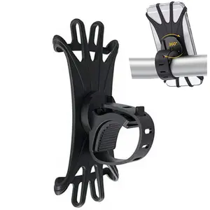 Silicone Bicycle Phone Holder, Universal Motocycle Rotatable Phone Mount, Adjustable Bicycle Phone Stand, Bicycle Stand Rack, Bike Accessory