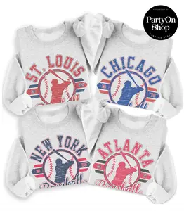 Vintage Baseball Sweatshirt, Retro Established Style Graphic Crewneck, Unisex Streetwear Pullover, Classic Game Day Outfit, Fan Gift