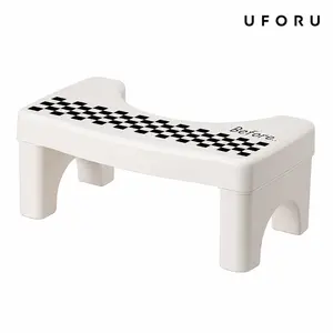 UFORU Adult Bathroom Toilet Stool, 1 Plastic Portable Footstool, Bathroom Anti-Slip Toilet Step Stool Mother's Day Gift