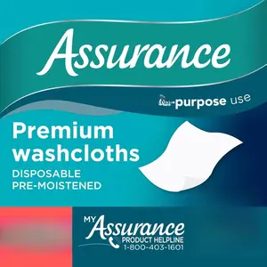 Generic .Assurance Premium Disposable Washcloths, XL 192 Count. (Pack of 1), White