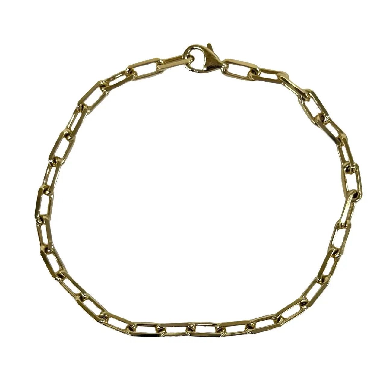 Pre-owned Cartier 18K Yellow Gold (Au750) Small Leather Goods Santos de Au750 Bracelet
