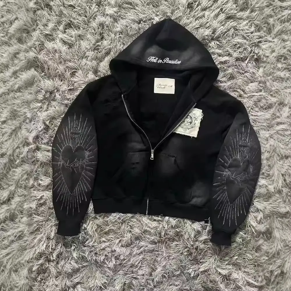 TOP Cross-border  printed sweater short hoodie 2025 new hot-selling versatile zipper cardigan jacket