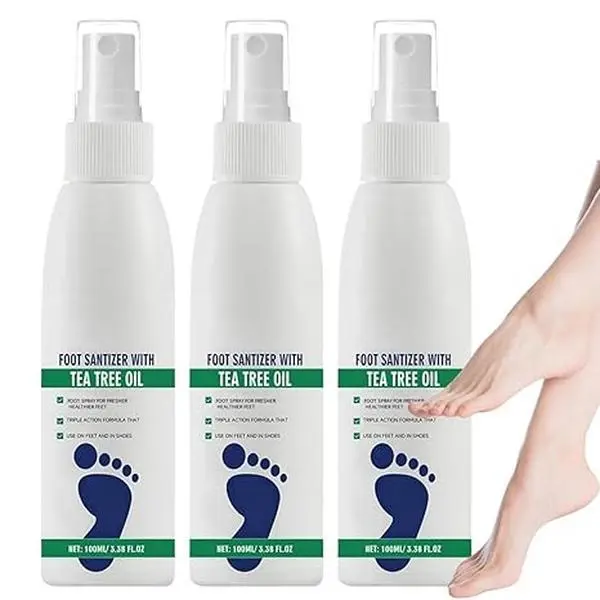 (3PCS)  Spray with   Oil,  Oil Spray for  – Long-Lasting Formula with Aloe Vera – Shoe Deodorizer &  ., Tea Tree, Daily