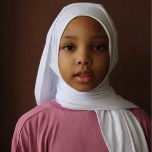 Small White Light Weight Jersey Hijab| Headwrap for women | Jersey|| Stretchy Turban| Jersey Scarf| Jersey Material| Shawl| Kid hijabs