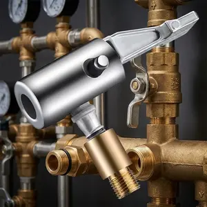 Universal Tire Inflator Adapter: Quick Connect No-Tools Installation for Car & Bike, Compatible with Air Compressors Pumps, Durable Portable Design for Fast Easy Inflation.