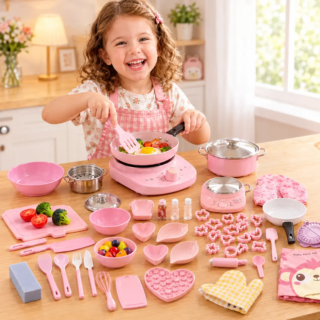 Kids Real CookingSet with Mini Stove, 27 PCS Montessori Pretend Play Kit, Safe Knife & Kitchen Tools, Cool Gifts for Kids, Mini-Me Scale Model Kitchen & Food Toy sfor 6-12 Year-Old Beginner Chefs,sohochic
