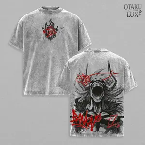 Ichigo Kurosaki Anime Graphic T-Shirt, Bleach Bankai Oversize Heavy Cotton Vintage Washed Streetwear, Shinigami Manga Aesthetic Otaku Y2K Menswear, Anime Fan Apparel