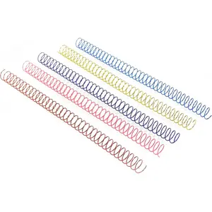 9.5mm 3:1 Pitch 3/8" Metal Spiral Binding Coil, Multicolor, Pack of 100