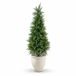 PE Artificial Cedar Tree | Fake Pine Tree for Home Christmas Festival Decor