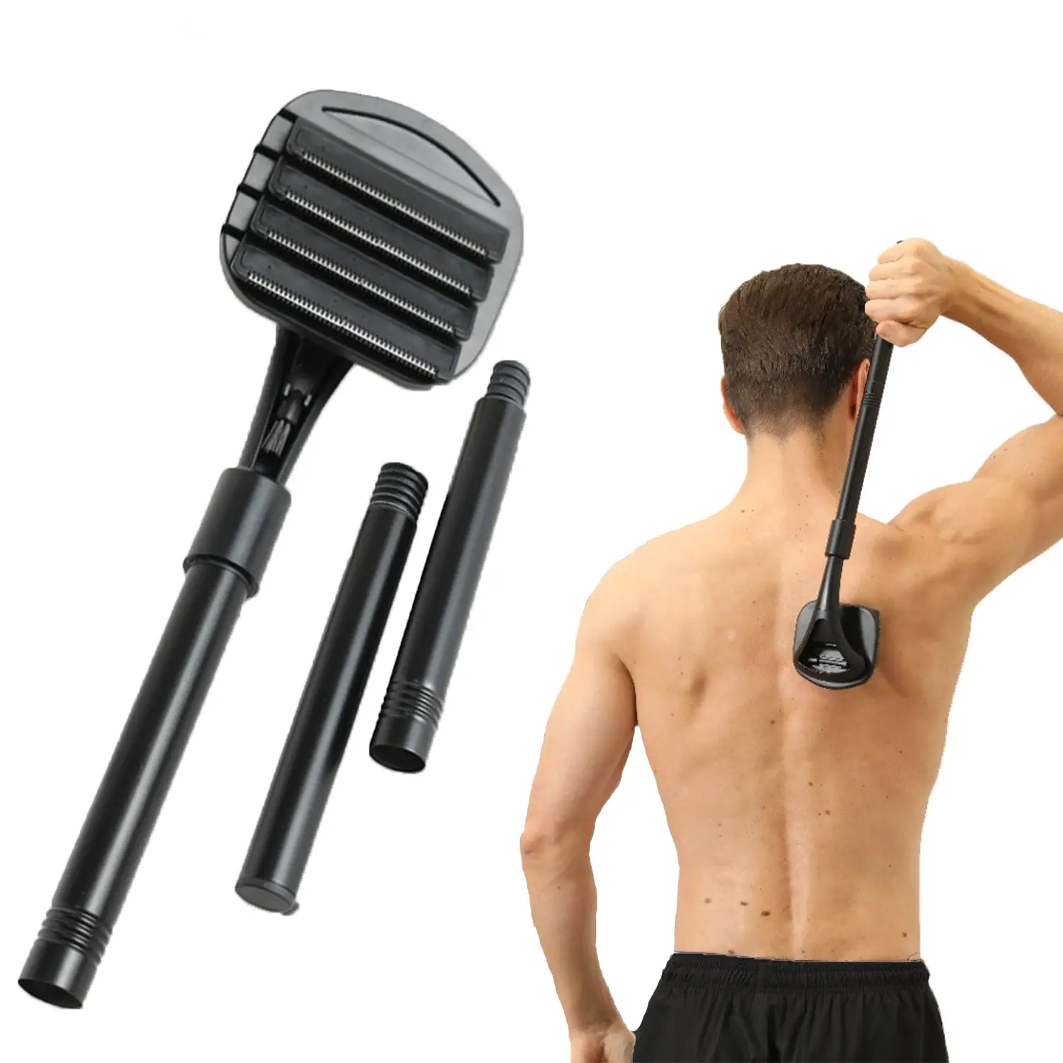 Back Shavers for Men:Back Hair Shaver and Body Shavers for Men with Safety Blade DIY Long Handle