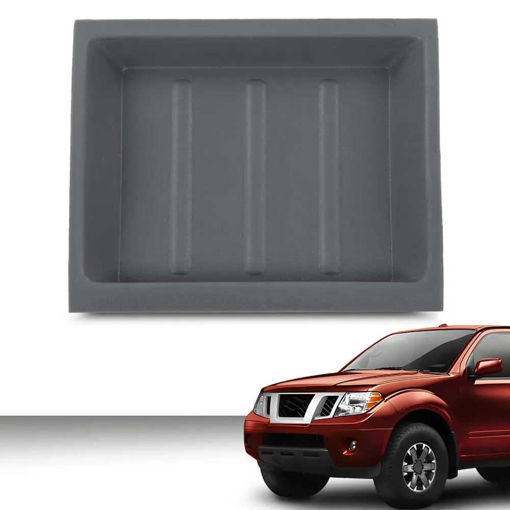 CROSSDESIGN Plastic Car Storage Organizer - Gray Upper Dash Bezel Box, Direct Pricing, Workmanship and Defects Checked, Compatible with 05-17 Nissan Frontier, Nissan Pathfinder