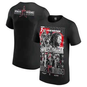 💥 Roman Reigns WrestleMania Moments Tee – WWE Wrestling Graphic T-Shirt, Roman Reigns Fan Shirt, Unisex Men & Women, Retro Wrestling Graphic Tee, Premium Cotton Crewneck, Gym & Casual Wear, Fan Gift, WrestleMania Event Outfit