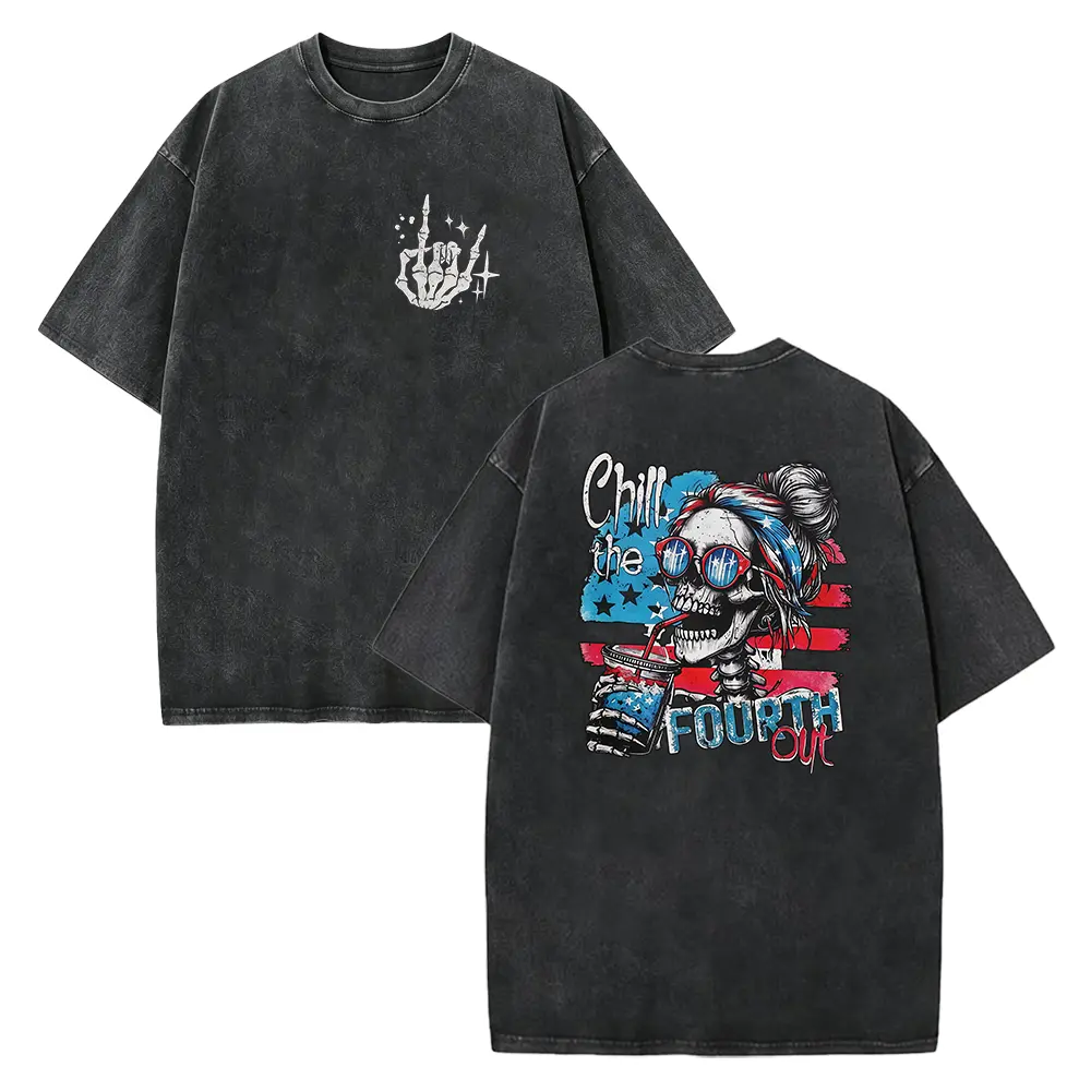 Chill The Fourth Out Shirt 4th of july Funny Skeleton Shirt Fourth of July Retro 4th July Snarky America Independence Day Tshirt Sweatshirt