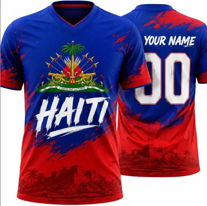 Personalized Haiti Soccer Jersey for Men & Women – Custom Haiti Football Jersey with Name & Number, Haitian Fan Shirt, Unisex Sports Apparel, Game Day Gift