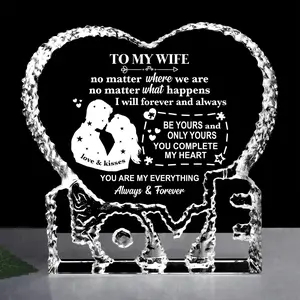 Valentines Day Gifts for Wife, I Love You Gifts for Her, to My Wife Crystal Keepsake Gift from Husband,Christmas Wedding Anniversary Birthday Gift for Wife