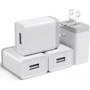 Cube Compatible USB Wall Charger Block - 12W 4 Pack, 2.4A/5V Power Adapter for  13 12 11 Pro Max SE XS XR X 8 7 6 6S Plus, , , , Android