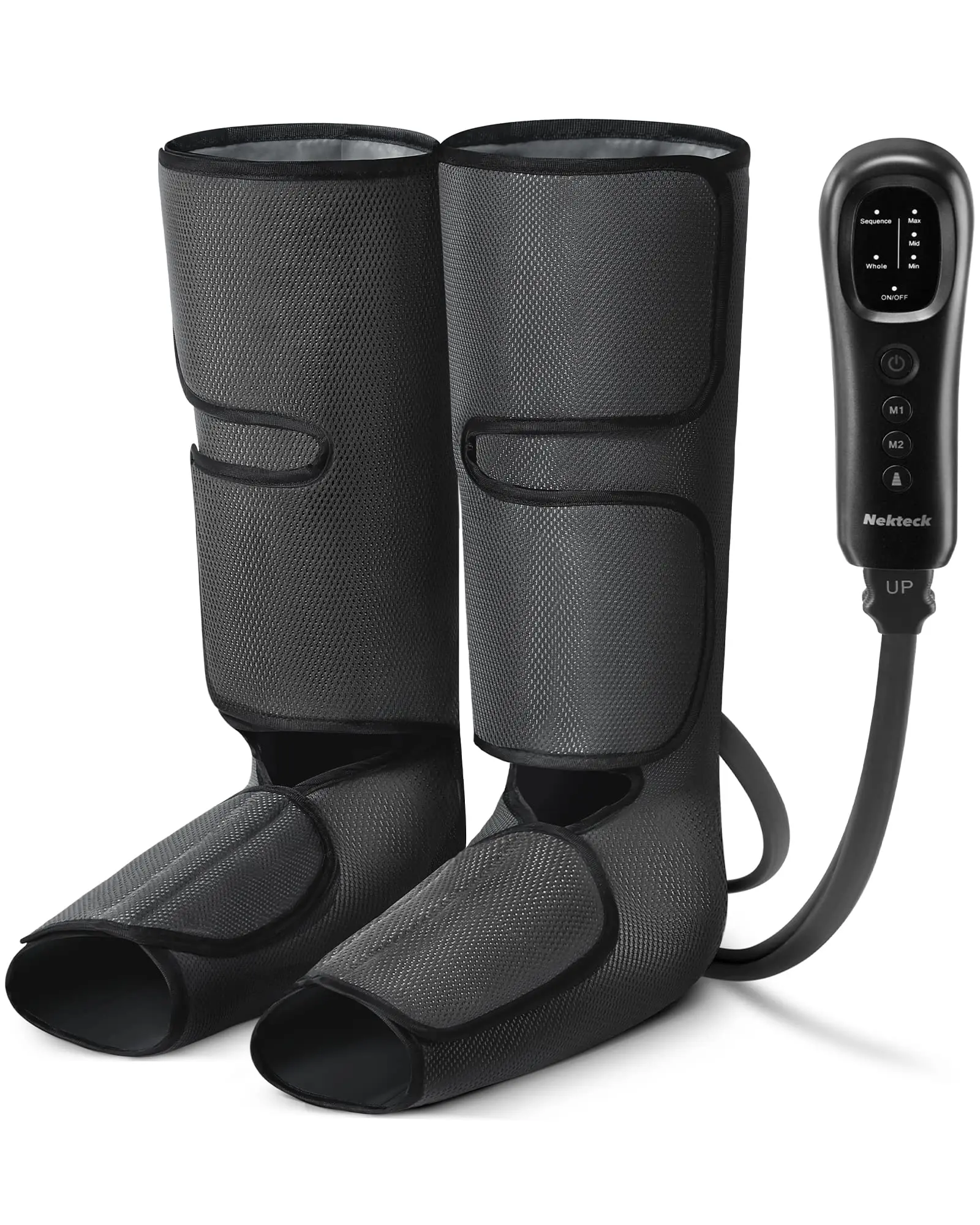 Nekteck Air Compression Leg Massager with Airbag Fabric - 3 Massage Levels, Auto Shut-Off, for Foot & Calf Relaxing Relief (Personal Care Massage Device)