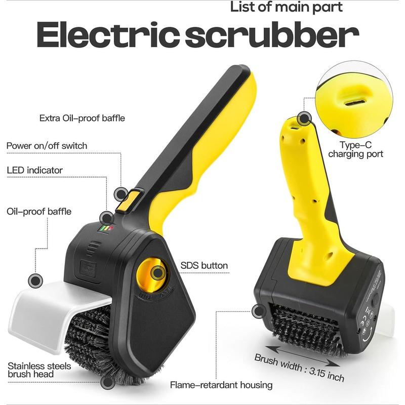 Sivora™ Electric BBQ Grill Brush Cordless and Rechargeable,Adjustable Angle, Barbecue Accessories,Barbecue Utensils,Wire Brushes for Cleaning Rust, Grill, Dirt, Paint Removal, Welding