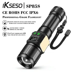 2-Pack 2800 High Lumen Flashlights for Home Emergencies, Rechargeable Super Bright Tactical LED Handheld Waterproof Flashlights for Camping, Power Outage Survival Kits, 10,000 mAh
