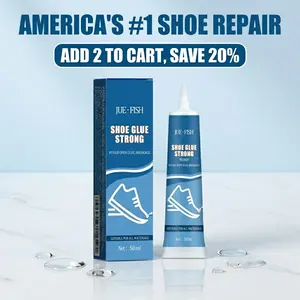 Jue-Fish Strong Shoe Glue, Repair Shoes Shoe Soles Multi-Purpose Glue Adhesive Sports Shoes Shoes Waterproof