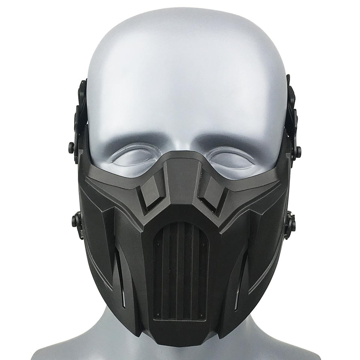 Cyberpunk Edge Full Face Tactical Mask - Breathable with Visor, Protect in Style for Airsoft, Halloween Cosplay, Accessories