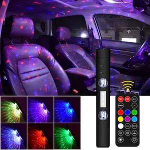 Car LED Atmosphere Light, USB Charging Multicolor Decorative Lamp, Disco Christmas Party Mood Stage Light, Interior Car Lighting