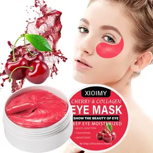 60pcs Cherry & Collagen Jelly Eye Mask, Intense Moisture, Brightening Effect, Anti-Dryness, Soft Texture, Comfortable Fit
