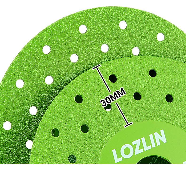 LOZLIN 3PCS/6PCS 4-1/2inch Tile Cutting Disc for Angle Grinder Glass Ceramic Marble Diamond Cutting Blade Disc for Grinding Blades Precision Jade