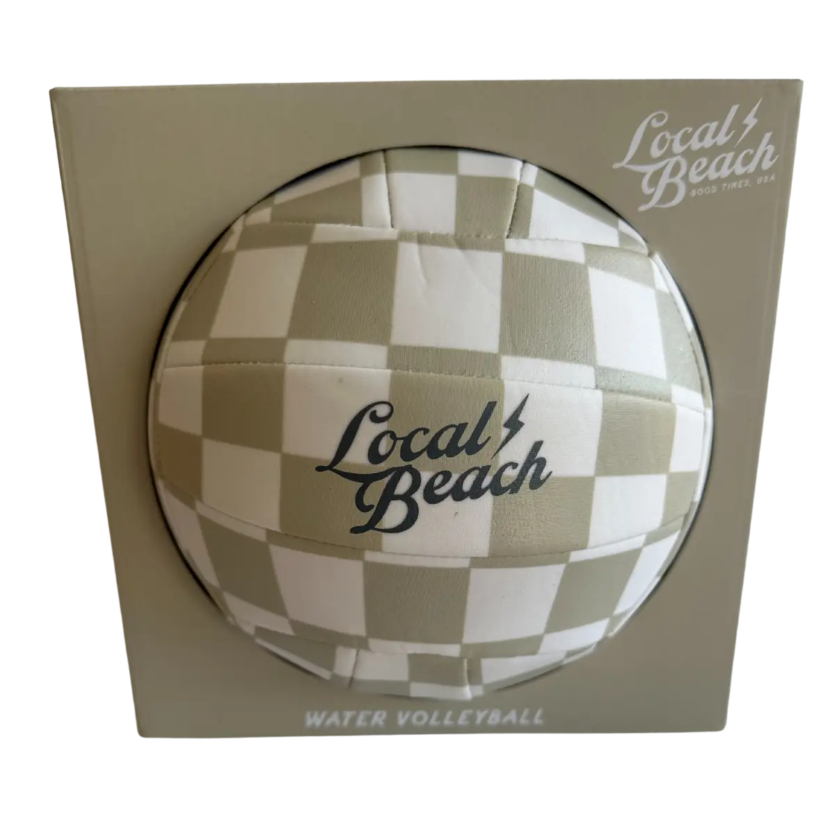 Local Beach Tan Checker Beach & Water Volleyball Size 5