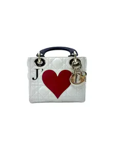 Pre-owned Dior leather Crossbody Bags Christian Lady Dioramour Limited Edition Cannage Handle Bag With Gold Charms DR542