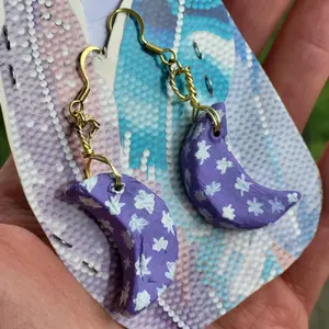 Moon Mallow Ceramic Earrings