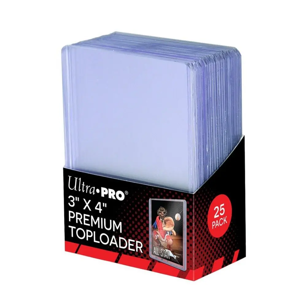 Ultra Pro 3x4 Premium Toploaders 35pt - 1 Pack of 25 Regular Toploader Cards - Pokemon, One Piece, Baseball, Basketball, Football and other Trading Card