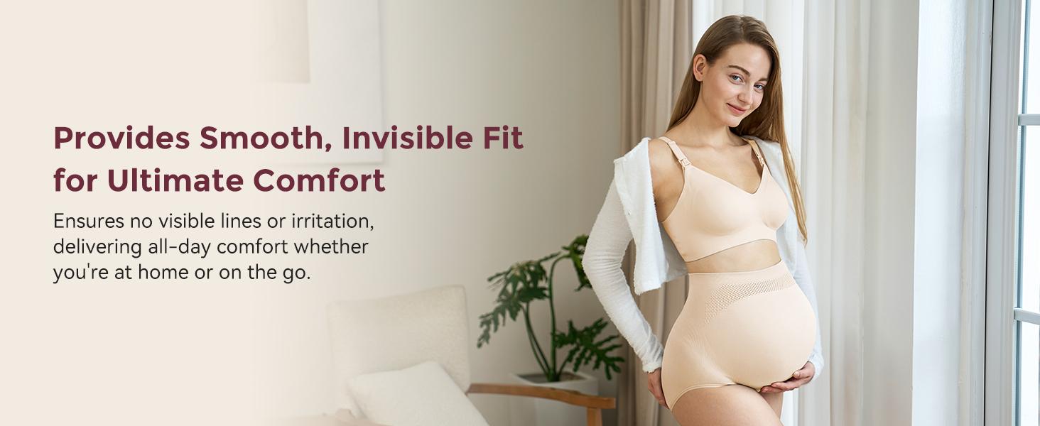 【Summervibes 】Momcozy Women's Maternity High Waist Underwear Pregnancy Seamless Soft Belly Support Panties Over Bump 3 Pack - 5 Pack tiktok shop maternity  undies