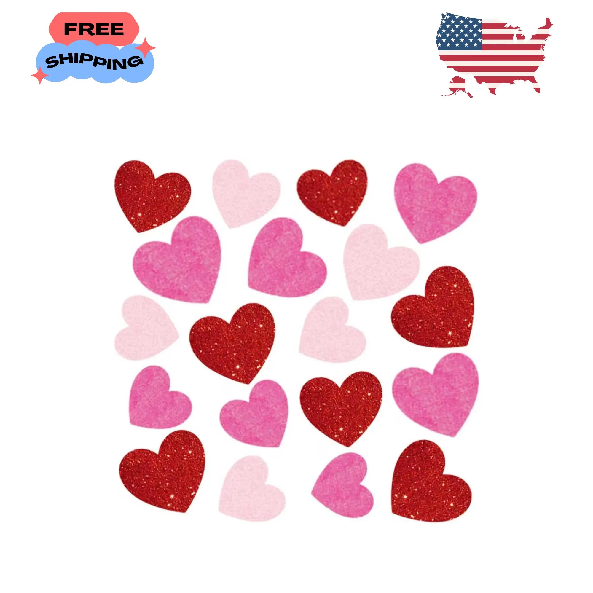 9 Sheets Valentines Day Window Clings Decoration, Heart Stickers Decor