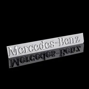 Car Sticker 3D ABS Rear Trunk Words Logo Decals For Mercedes Benz W203 W204 W205 W210 W211 W212 W221 W222 CLS CLA CLK SLK GLK