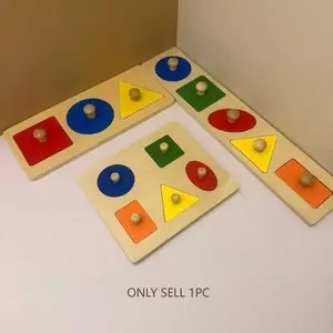 Eco-Friendly Wooden Puzzle for Babies, Puzzles for Toddlers, Large Pieces for Easy Grip, Montessori Educational Toy, Fun Learning for Infants, Parent-Free Playtime, Montessori Peg Puzzles
