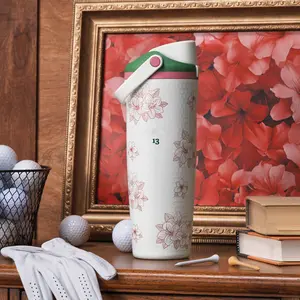 [NEW HOT 2026] 30oz Floral Insulated Water Bottle  with Straw Lid, Leakproof Stainless Steel Tumbler, Double Wall Vacuum Bottle for Golf, Gym, Travel & Outdoor