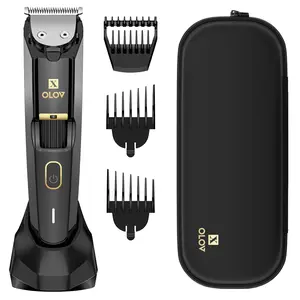 OLOV-X The Beard Hedger Premium Men's Beard Trimmer,20-Long Adjustable Blade Wheel, Stainless Steel T-Blades for Precise Trimming of Facial Hair, Cordless Waterproof Wet/Dry Hair Clipper