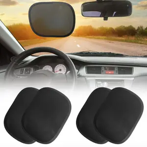 Miniature Static Cling  Window Shades, UV Rays Block  Side Window Sun Shade, Sun Glare Automotive Windshield Sun Shade Protection Accessories for Safe Driving (2 Pairs)