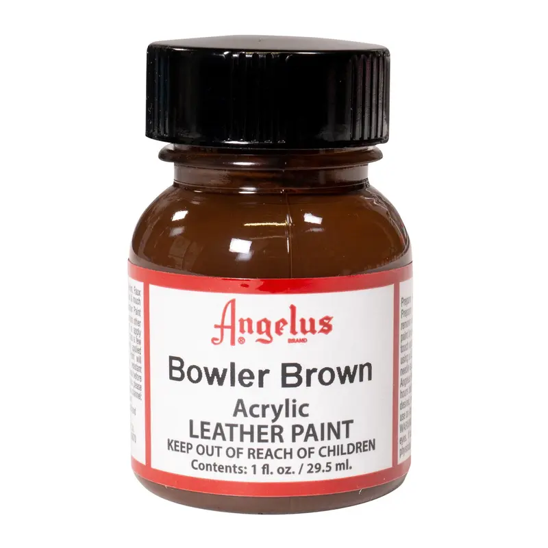 Angelus Brown Acrylic Leather Paint - 4 fl. oz., Highly Flexible, Mixable for Countless Colors, Will Not Crack, Custom Shoe Paint for Footwear, Couch Restore, DIY Leather Project Supplies