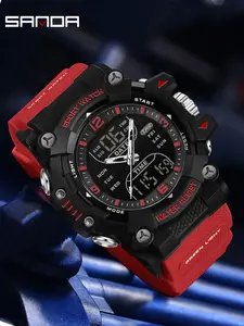 Men's Outdoor Sports Watch, 50m Waterproof, Multifunctional with Alarm, Stopwatch, Date Display, Blue & Durable Design, Sporty Waterproof Watch