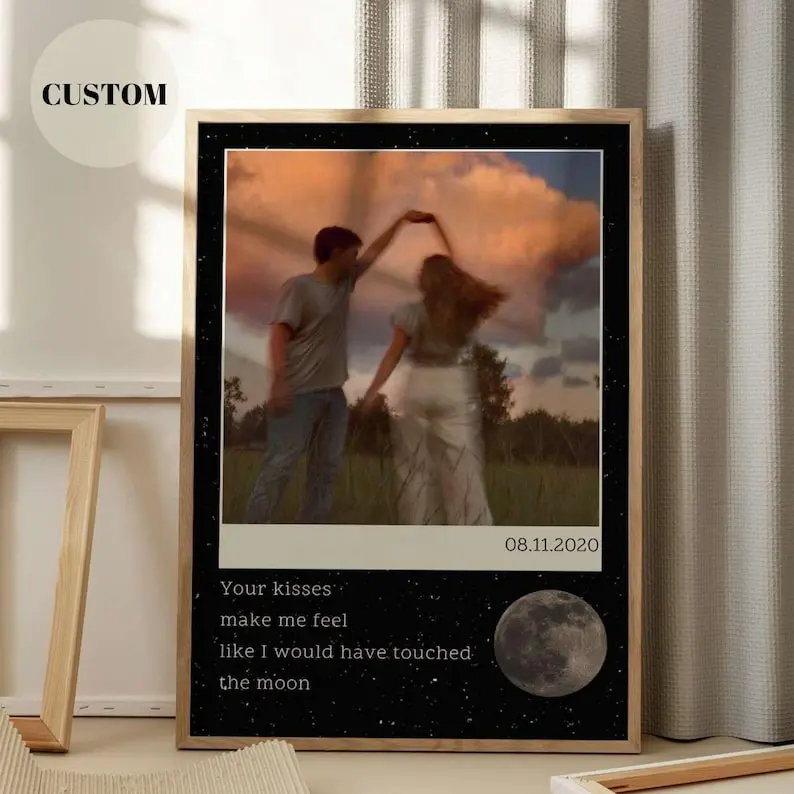Personalized Couple Poster, Valentine's Day Gift Custom Love Poster, Anniversary Gift Decor Your Home. Artistic Ornaments