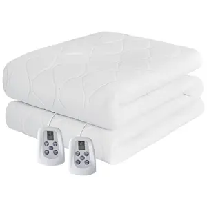 Heated Mattress Pad – Electric bedroom heater, enlarged and thickened heating table, 12 temperature settings, 12-hour timer for automatic shutdown