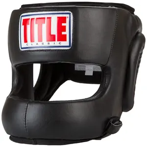 Title Boxing Classic Face Protector Boxing Headgear with Velcro Back - Adult
