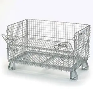 Nashville Wire Products GJR5 32 x 20 x 21.5 in. Folding Wire Container - 1000 lbs