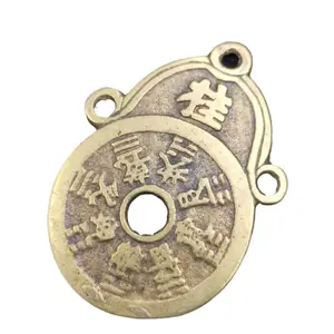 Eata Gift Inc. Antique Copper Zodiac Gourd Hanging – Bagua Coin Lucky Charm Home Decor