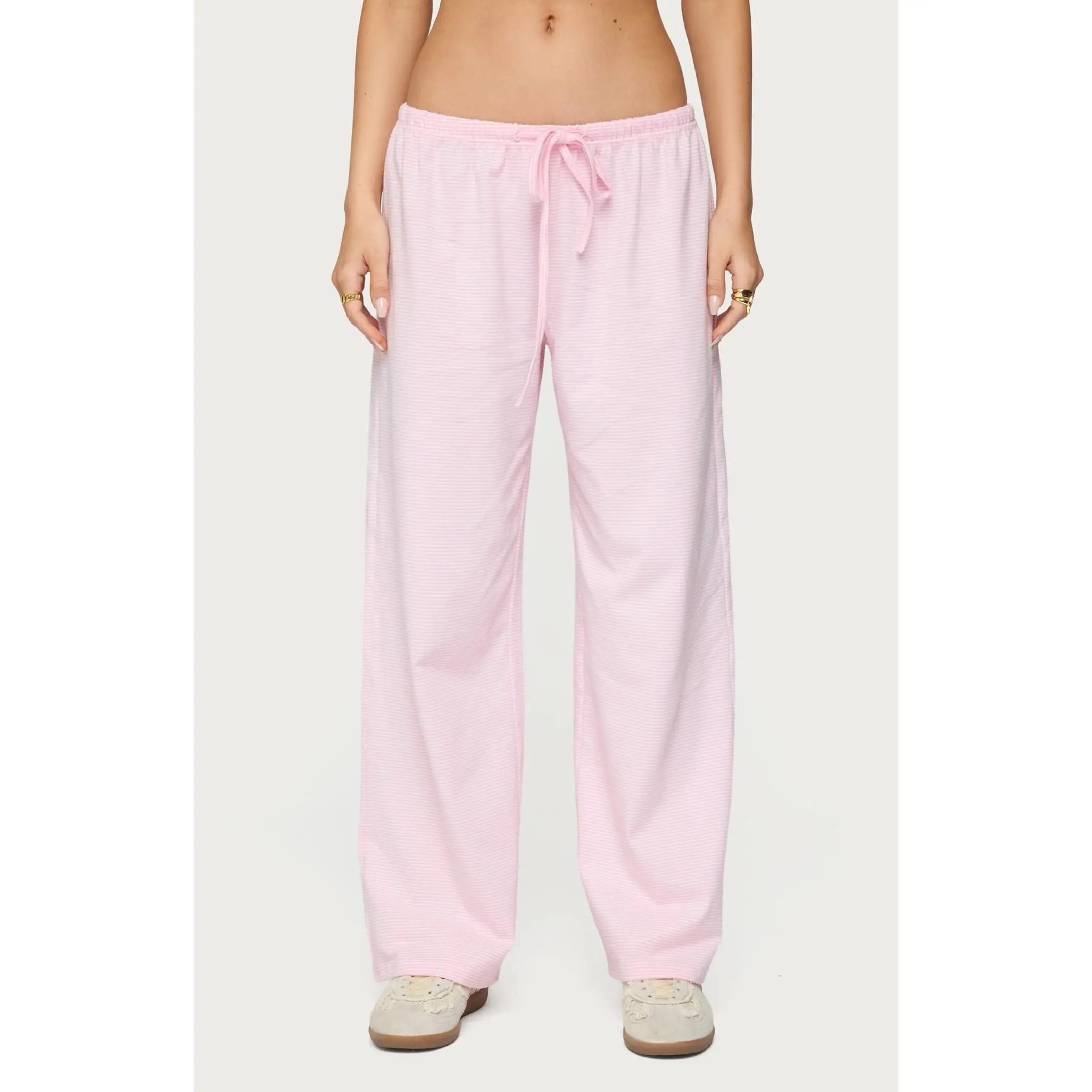 Edikted Women's Petite Olivia Striped Loose Fit Pants